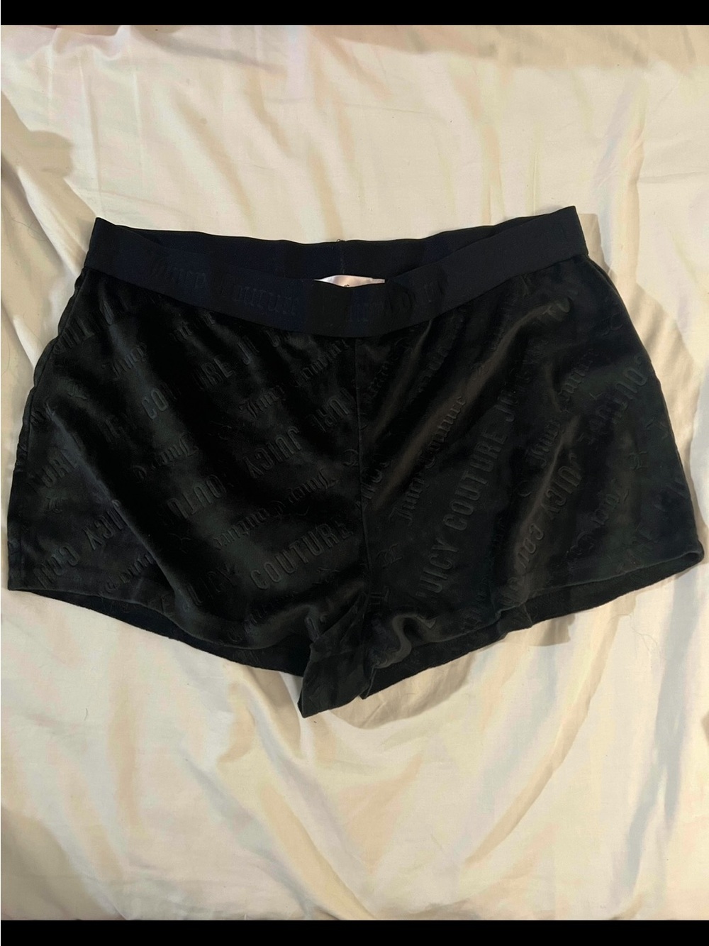 Juicy Couture Black Velour Sleep Shorts